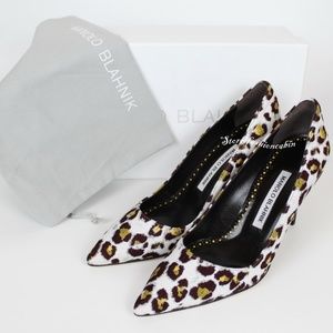 NEW MANOLO BLAHNIK  BB Leopard Pump